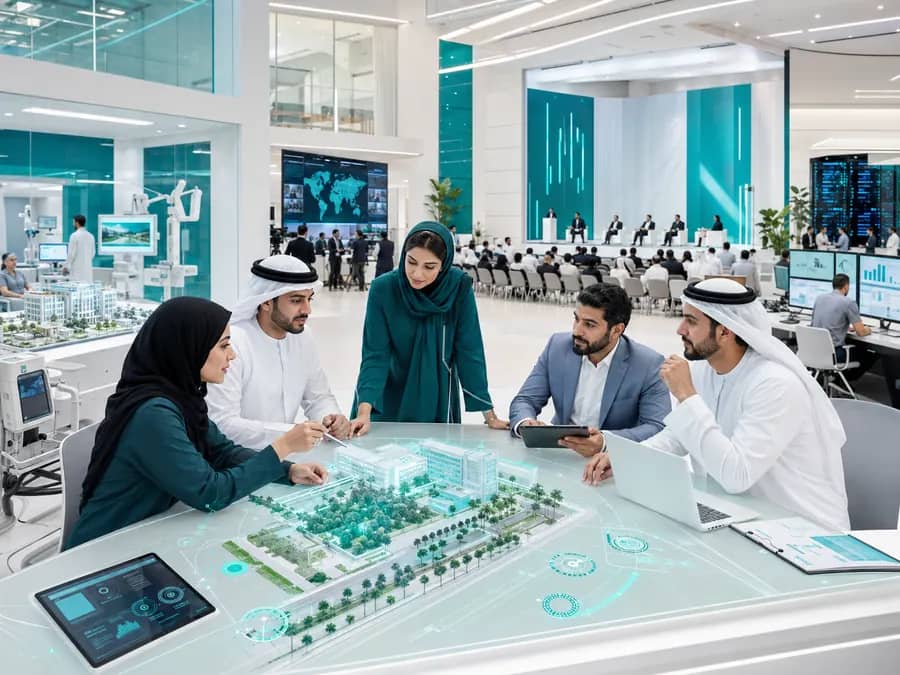 فريق إم إتش إي يناقش حلولاً متكاملة في أبوظبي